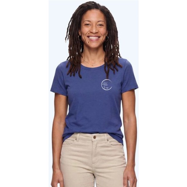 Life-Tree Organic Fairwear Shirt Women Logo Circle | Rot/Blau