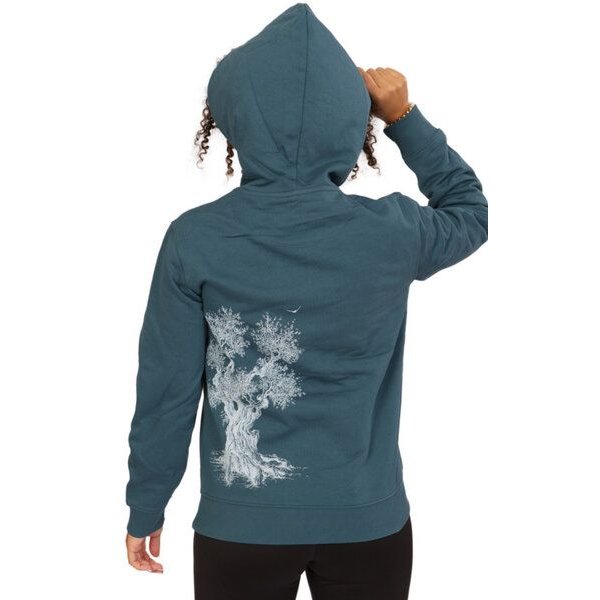 Life-Tree Organic Fairwear Hoodie Women Olive Tree