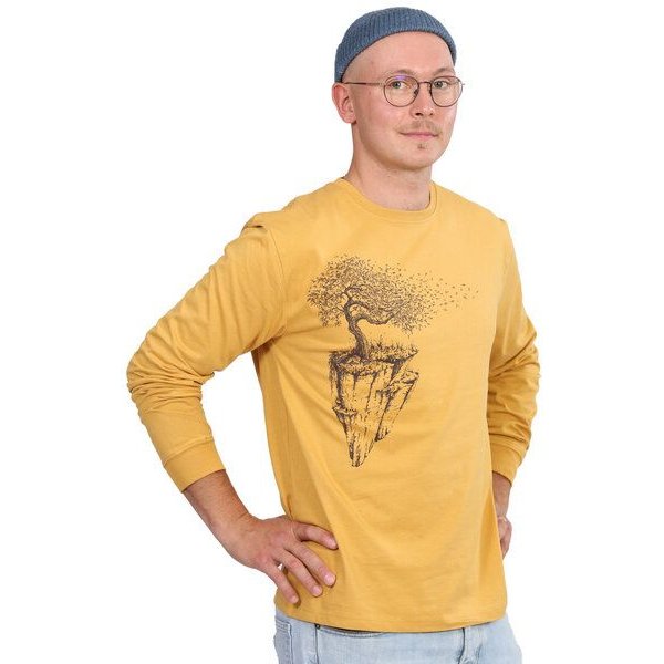 Life-Tree Organic Fairwear Longsleeve Men Fairwear Organic Shirt Faded Maple Island | Gelb