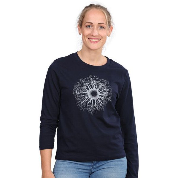 Life-Tree Organic Fairwear Longsleeve Women Fairwear Organic WoodenIris | Blau