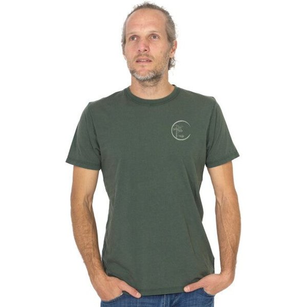 Life-Tree Organic Fairwear Shirt Men Logo Circle Stone Washed | Blau/Grün/Rot