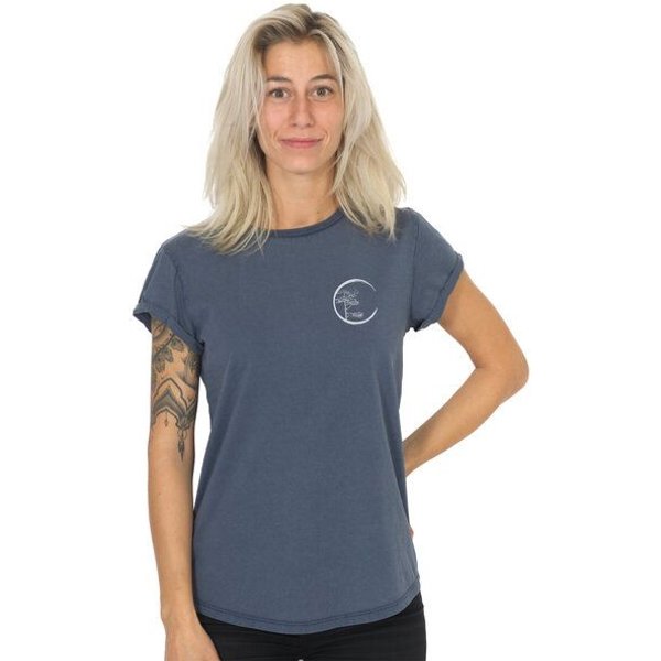 Life-Tree Organic Fairwear Shirt Women Fairwear Organic Logo Circle Stone / / | Blau/Grün/Rot