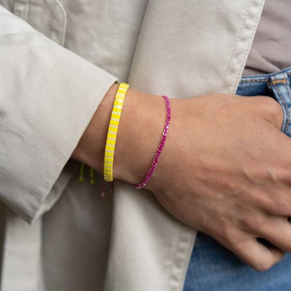 juni Neon Perlenarmbänder einzeln oder im Set - handgemacht in Deutschland