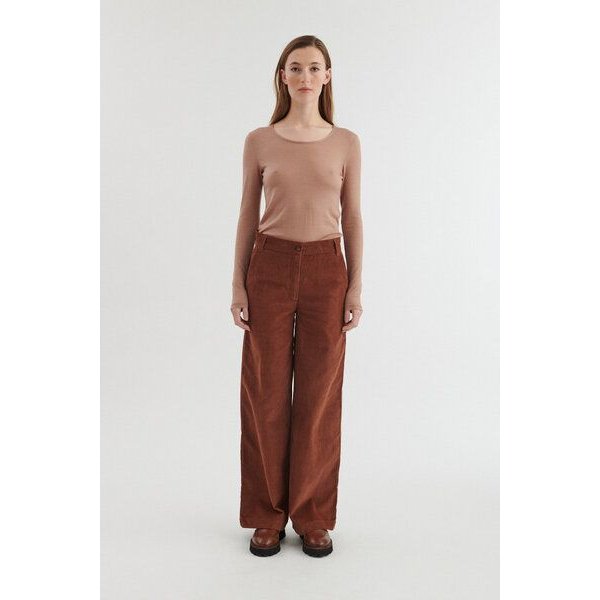 Basic Apparel Cordhose MILLU mit weitem Bein aus Bio-Baumwolle