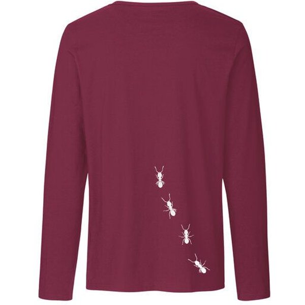 HANDGEDRUCKT "Ameisen" Männer Longsleeve Neutral