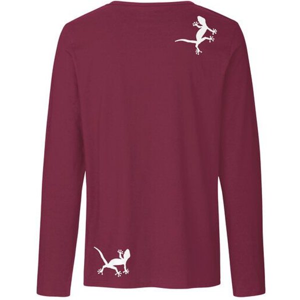 HANDGEDRUCKT "Geckos" Männer Longsleeve Neutral