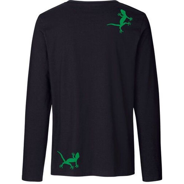 HANDGEDRUCKT "Geckos" Männer Longsleeve Neutral
