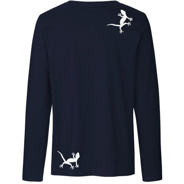 HANDGEDRUCKT "Geckos" Männer Longsleeve Neutral