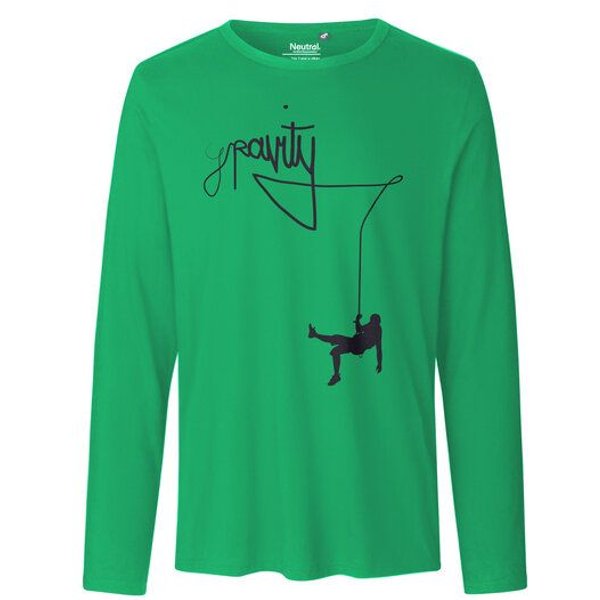 HANDGEDRUCKT "Gravity" Männer Longsleeve Neutral
