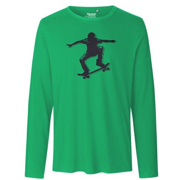 HANDGEDRUCKT "Skater" Männer Longsleeve Neutral