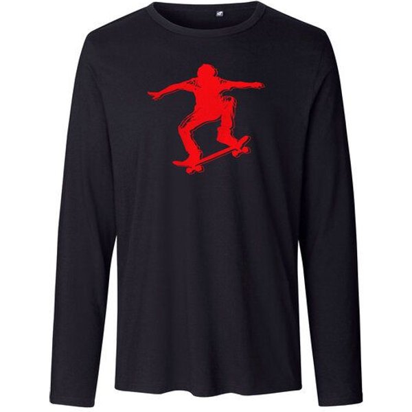HANDGEDRUCKT "Skater" Männer Longsleeve Neutral