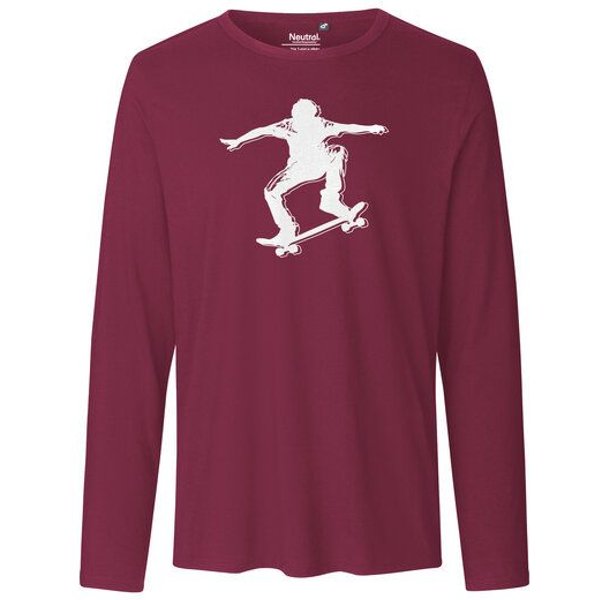HANDGEDRUCKT "Skater" Männer Longsleeve Neutral