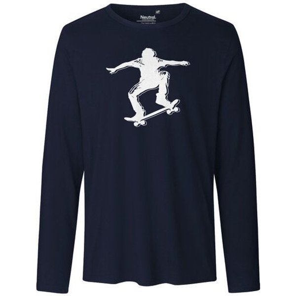HANDGEDRUCKT "Skater" Männer Longsleeve Neutral