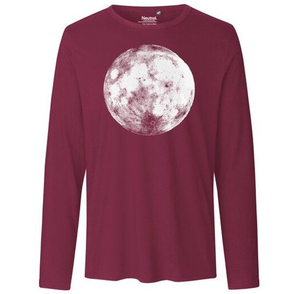 HANDGEDRUCKT "Supermond" Männer Longsleeve Neutral