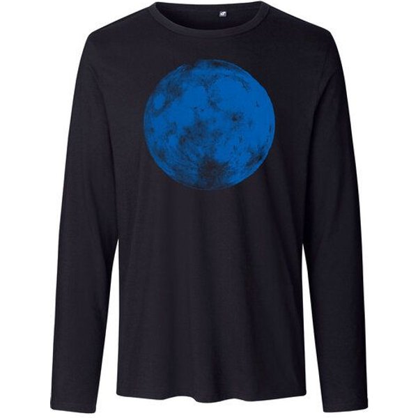 HANDGEDRUCKT "Supermond" Männer Longsleeve Neutral