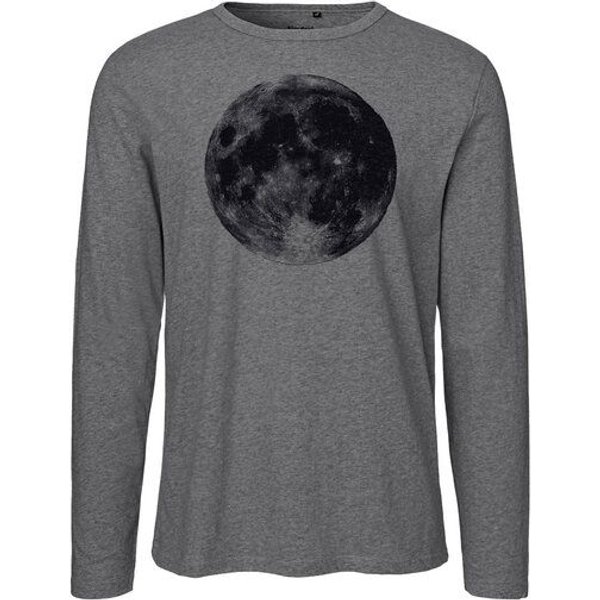 HANDGEDRUCKT "Supermond" Männer Longsleeve Neutral