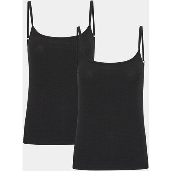 Copenhagen Bamboo 2 schwarze Bambus-Tops mit dünnen Trägern