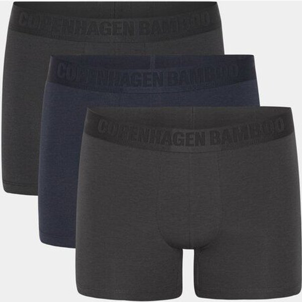 Copenhagen Bamboo 3 Paar Bambus-Unterhosen in schwarz - grau - marineblau