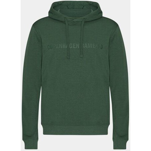 Copenhagen Bamboo Grüner Bambus-Kapuzenpullover mit Logo