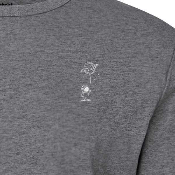 HANDGEDRUCKT "Kosmokind" Männer Longsleeve Neutral