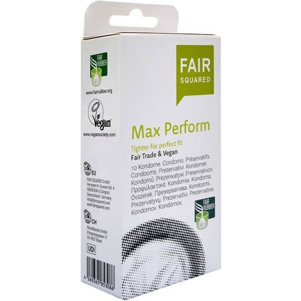 Fair Squared Kondome Max Perform - 10 Stück aus Naturkautschuklatex