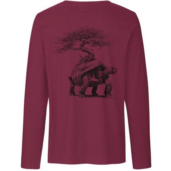 HANDGEDRUCKT "Lange Reise" Männer Longsleeve Neutral