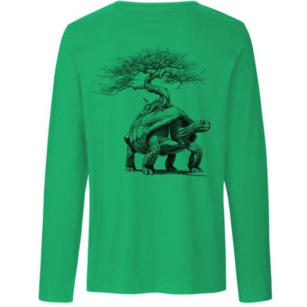 HANDGEDRUCKT "Lange Reise" Männer Longsleeve Neutral