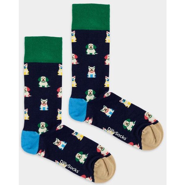 DillySocks Socken Dog Society aus Biobaumwoll-Mix