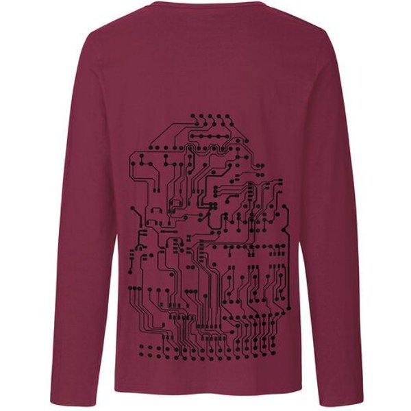 HANDGEDRUCKT "Vernetzt" Männer Longsleeve Neutral