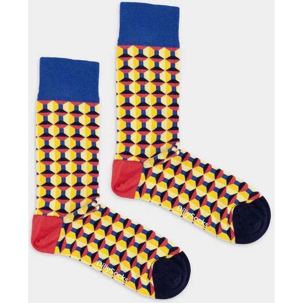 DillySocks Socken Retro Tiles aus Biobaumwoll-Mix