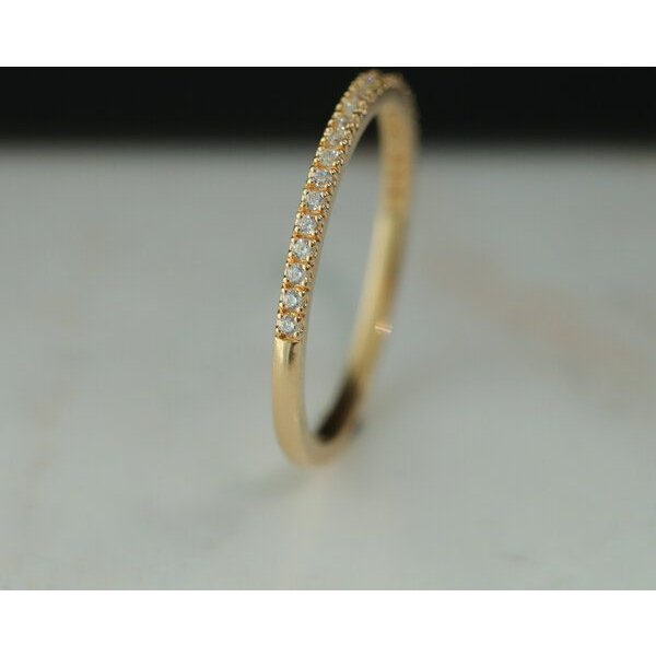 BELLYBIRD Jewellery Ring - funkelnder Bandring Zirkonia, Silber 925, vergoldet