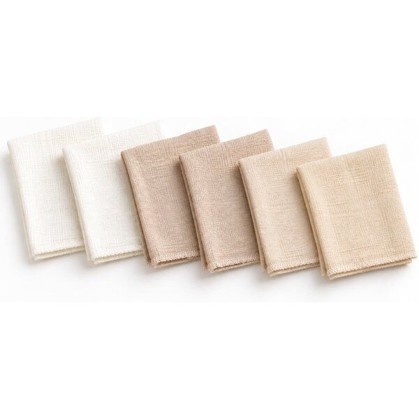 bistyle Musselin-Mundtücher - extra dicker 4 lagiger - 20x20cm - 6er Pack - zertifiziert – Bio Baumwolle