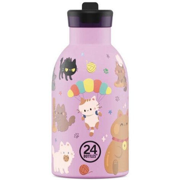 24bottles 0,33l Kids Edelstahl Thermosflasche mit Strohhalm