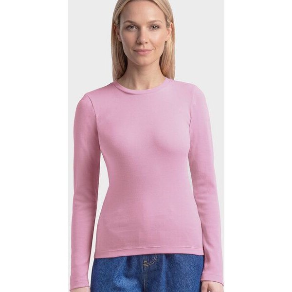 KnowledgeCotton Apparel Langarmshirt - Rib Scoop neck long sleeved - aus Bio-Baumwolle