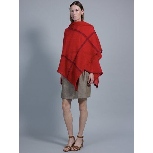 Susan's Fashion roter Mohairschal Theresa