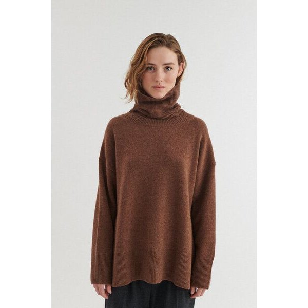Basic Apparel Strickpullover LIZ mit Rollkragen aus Bio-Merinowolle