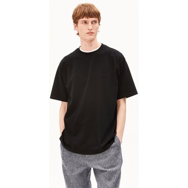 ARMEDANGELS LOGO HEAVY COTTON Herren T-Shirt aus recyceltem Baumwoll-Mix