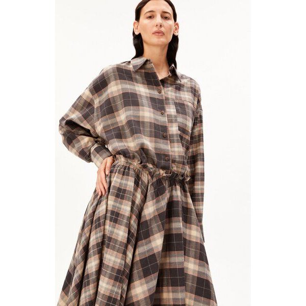 ARMEDANGELS NALAANI PATCHED CHECK Damen Bluse aus 100% Bio-Baumwolle
