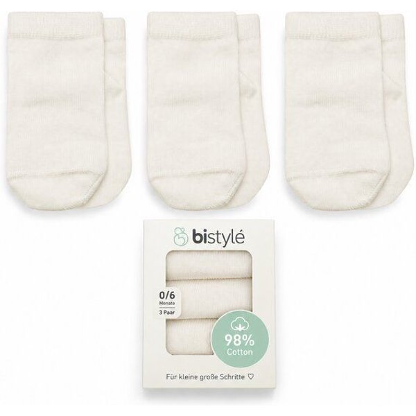 BISTYLE Baby Socken Premium 3er-Pack | 98 % Bio-Baumwolle | Weich & hautfreundlich