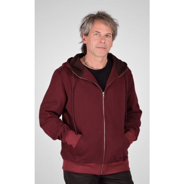 Mrs.Hippie Herren-Sweatjacke "Matthew" mit Kapuze aus Baumwolle