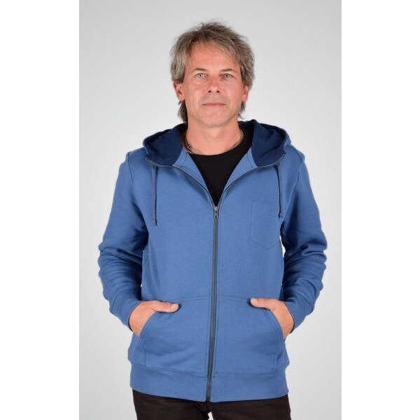 Mrs.Hippie Herren-Sweatjacke "Matthew" mit Kapuze aus Baumwolle