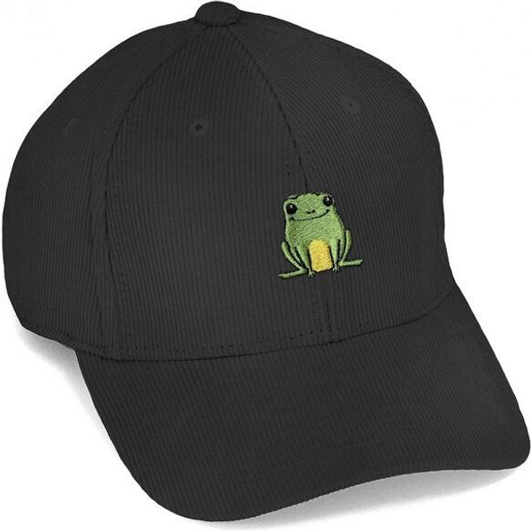 Bestickte Cord Cap – Nils der Frosch – LIGARTI Tiermanufaktur