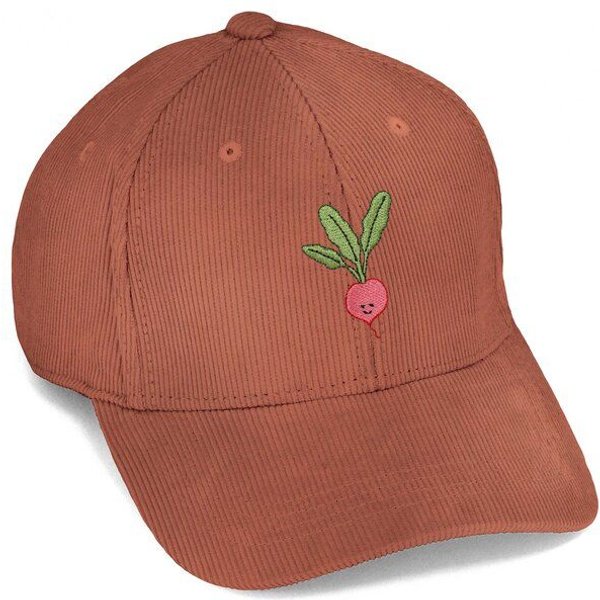 Bestickte Cord Cap – Radieschen – LIGARTI Tiermanufaktur