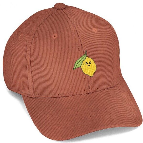 Bestickte Cord Cap – Zitrone – LIGARTI Tiermanufaktur
