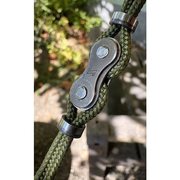 ARTHURKOPF Armband aus Fahrradkettenglied und Paracord