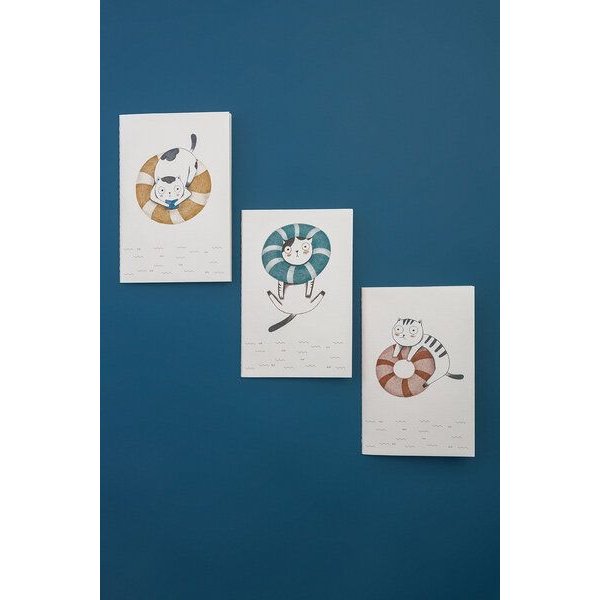 TRANQUILLO Notizbücher SPLASHY CATS 3er-Set (NB266)