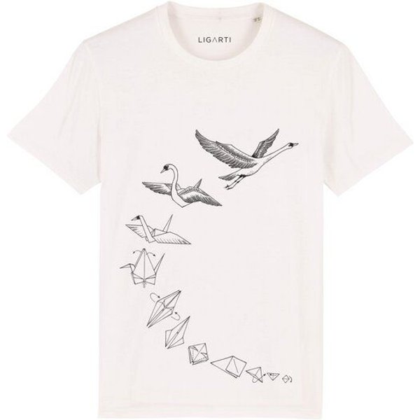 T-Shirt – Origami Schwan – LIGARTI Tiermanufaktur