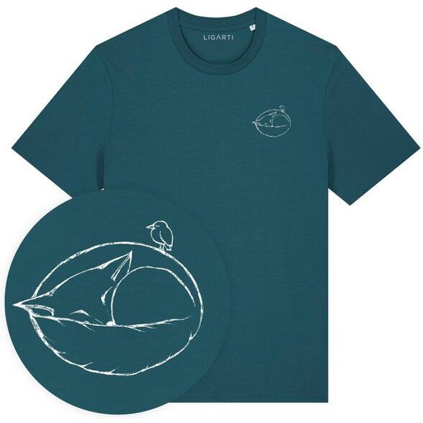 T-Shirt – Schlafender Fuchs – LIGARTI Tiermanufaktur