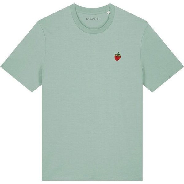 Besticktes T-Shirt – Erdbeere – LIGARTI Tiermanufaktur