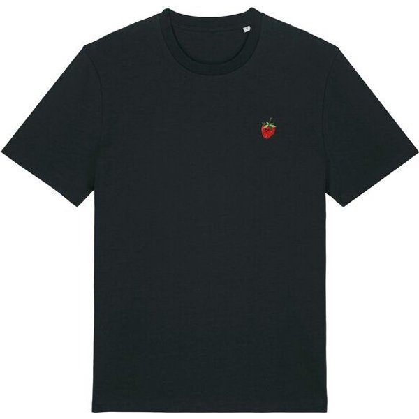 Besticktes T-Shirt – Erdbeere – LIGARTI Tiermanufaktur